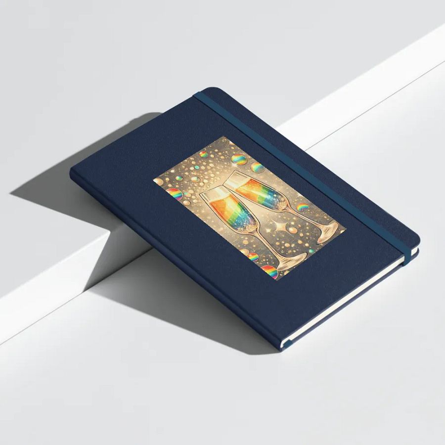 Rainbow Champagne Celebration Journal / Guestbook - NAVY product image (9)