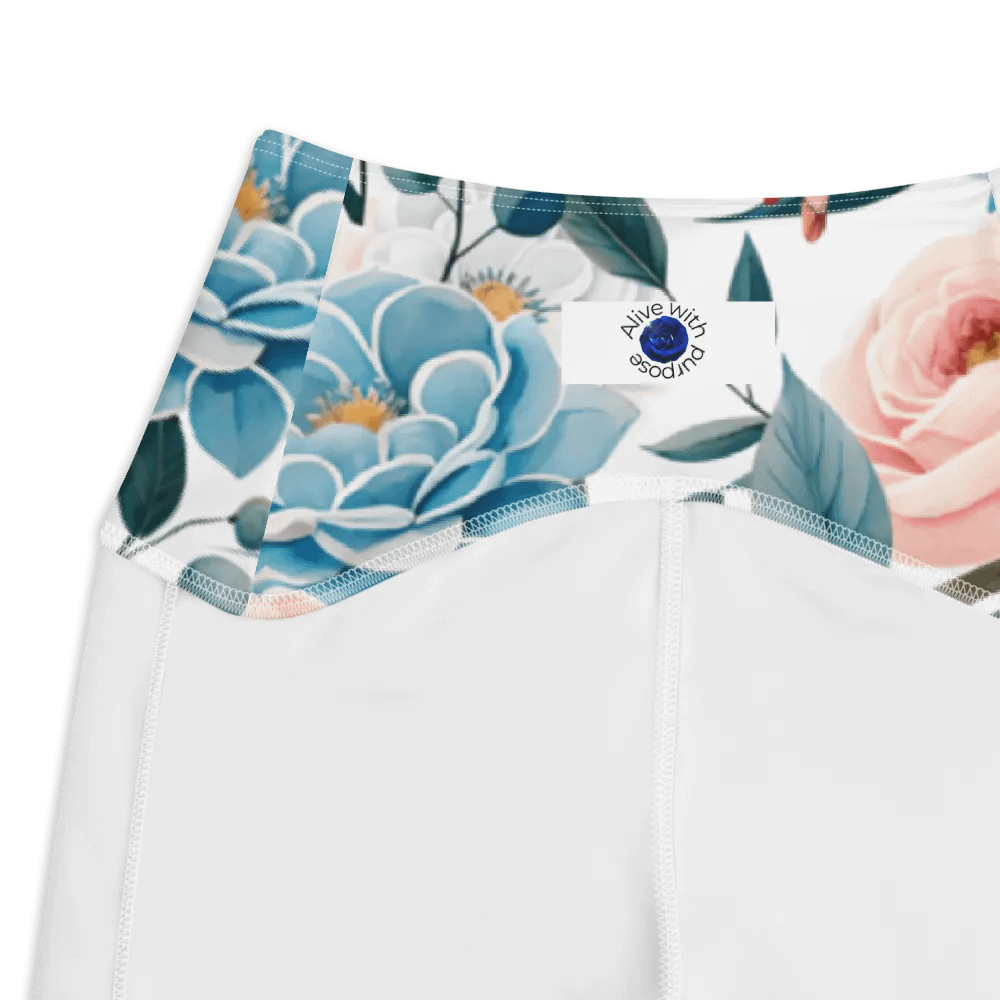 Floral Fusion Crossover Leggings with Pockets product image (4)