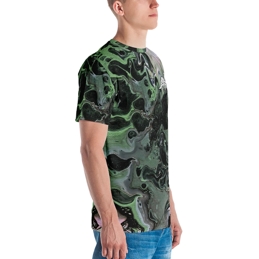 Metallic Green Fluid Acrylic T-Shirt product image (5)