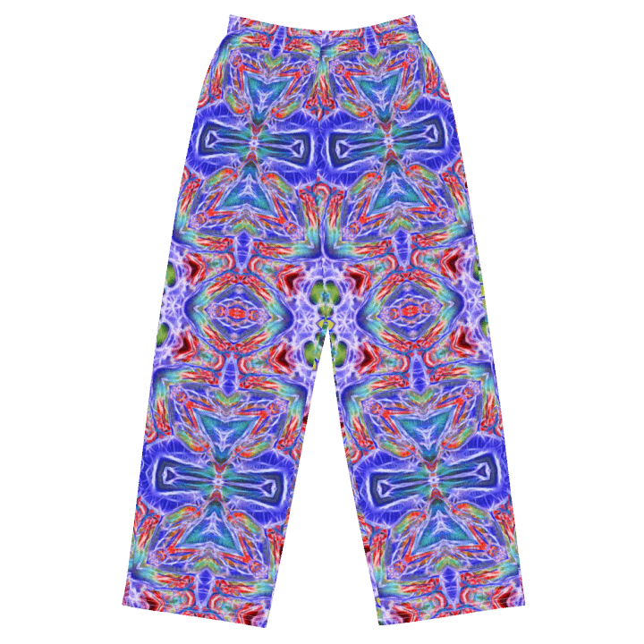 Blue Red Kaleidoscope Wideleg Pants product image (2)