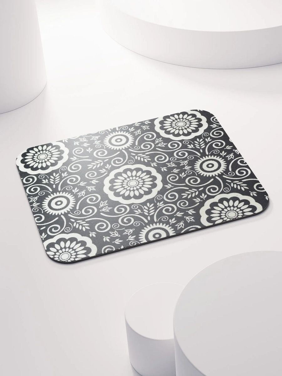 Monochrome Floral Mouse Pad product image (4)