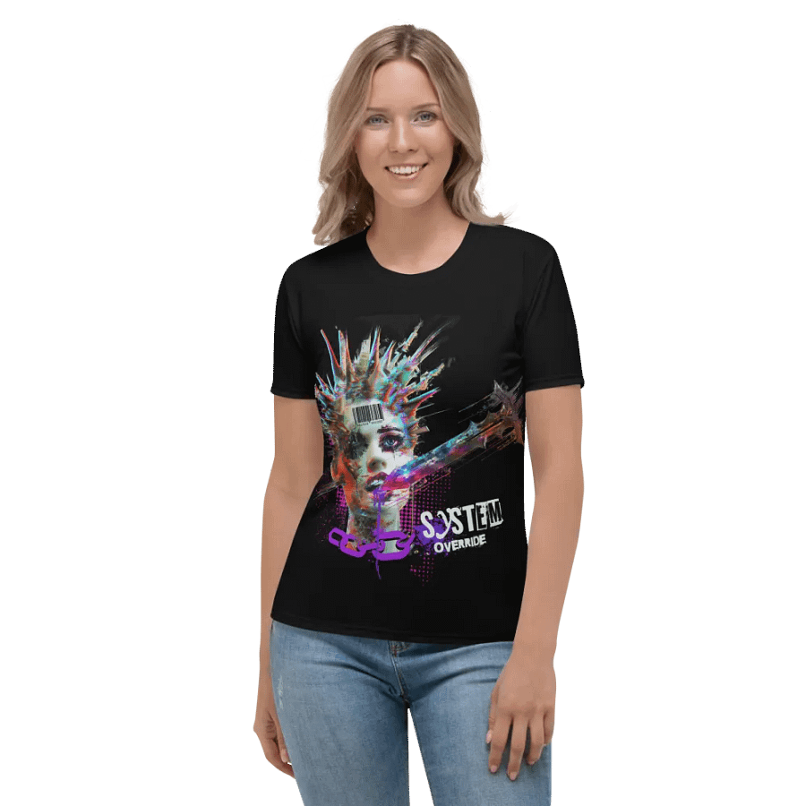 System Override Punk Womens Crew Neck T-Shirt product image (1)