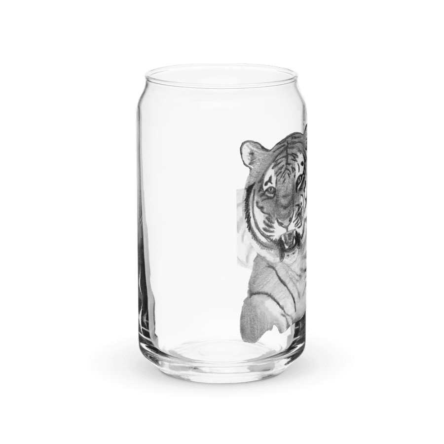 Tiger Drawing Glass Can Cup product image (40)