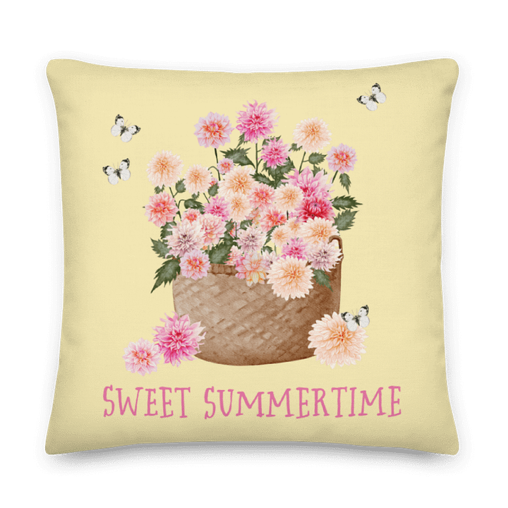 DAHLIA SWEET SUMMERTIME PILLOW YELLOW product image (1)