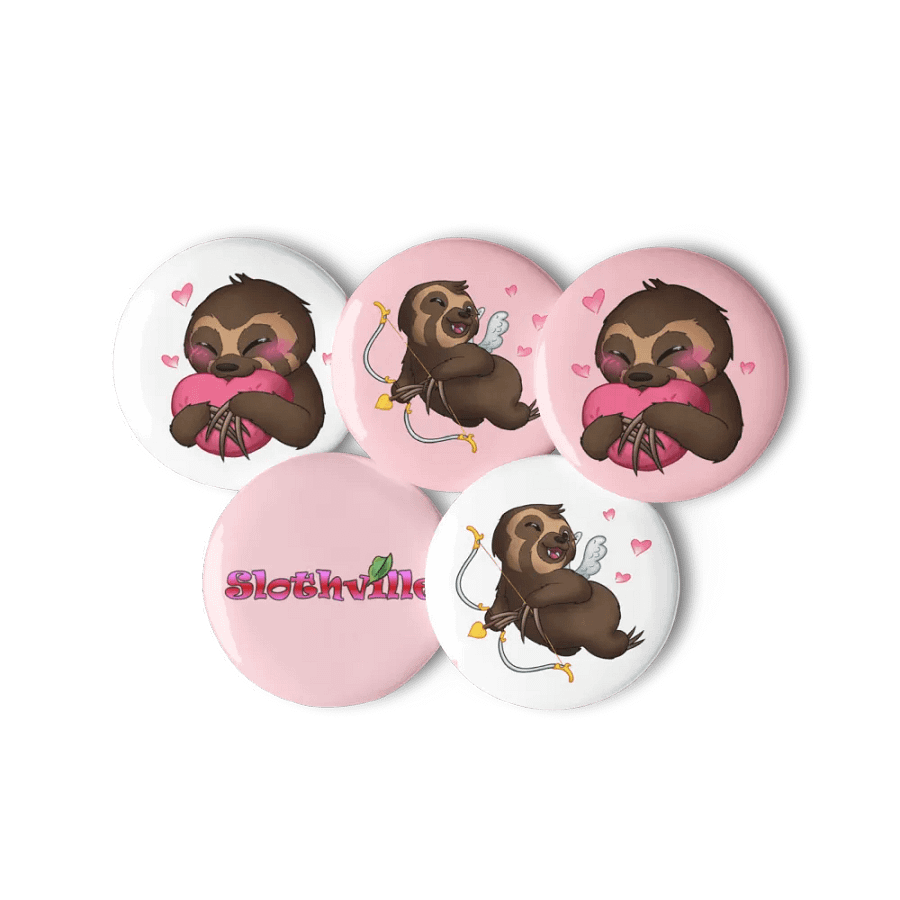 Cupid Sloth Pin Button Set product image (11)