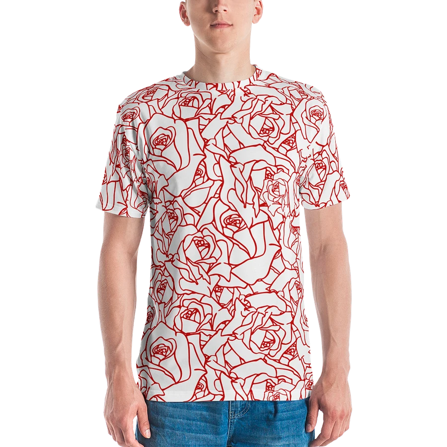 Loads of Roses · white-red crew neck t-shirt product image (15)