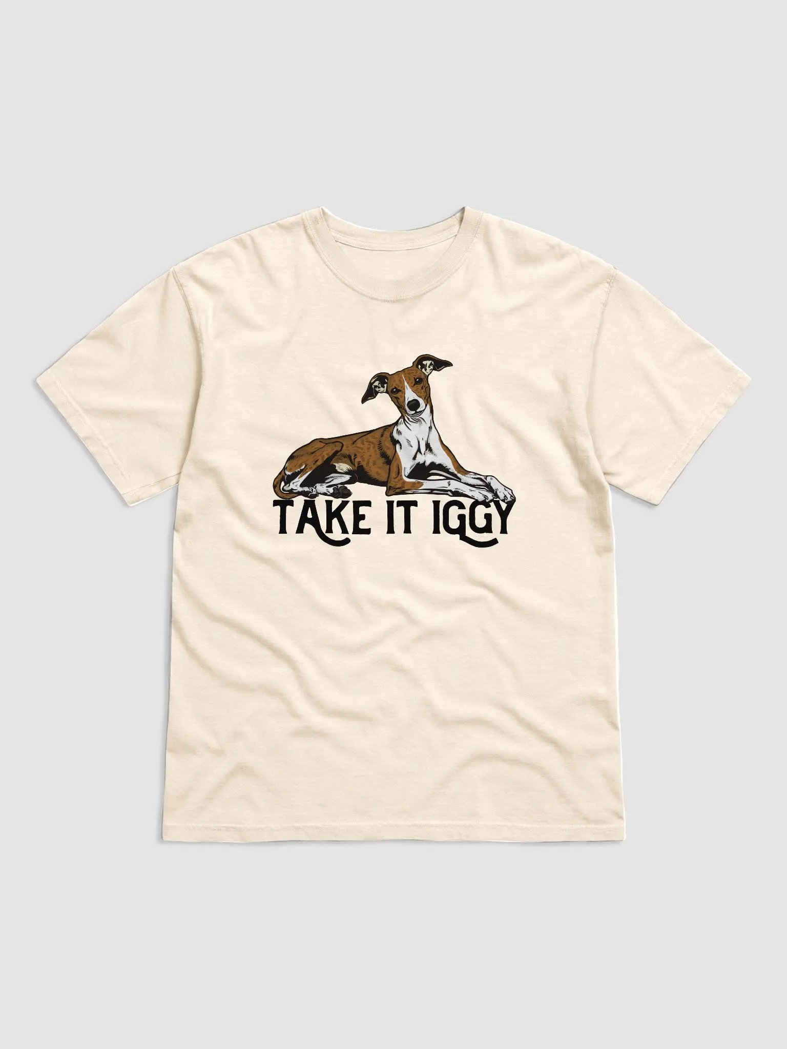 Take It Iggy T-Shirt of an Italian Greyhound (Brindle) | Funny T-Shirt for Iggy Paw-rents product image (19)