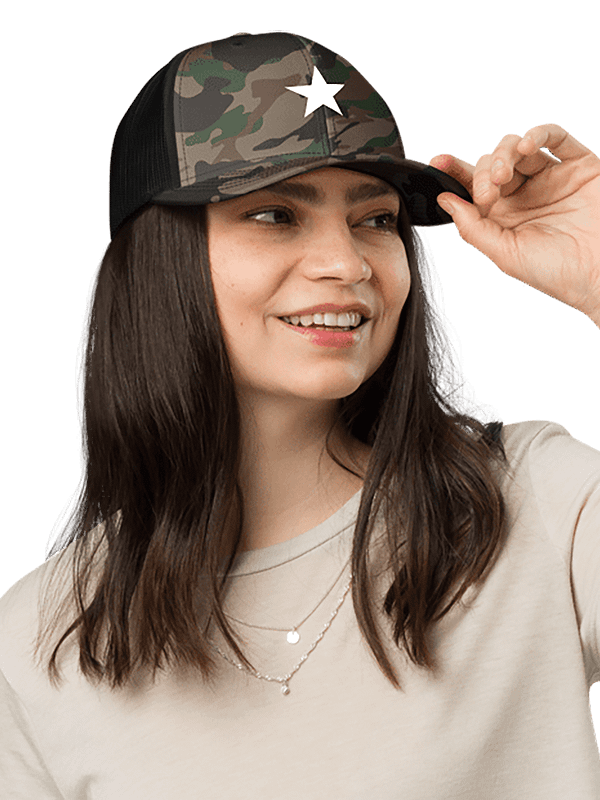 Military Green Camouflage Pixels Camo Pattern Trucker Hat product image (2)