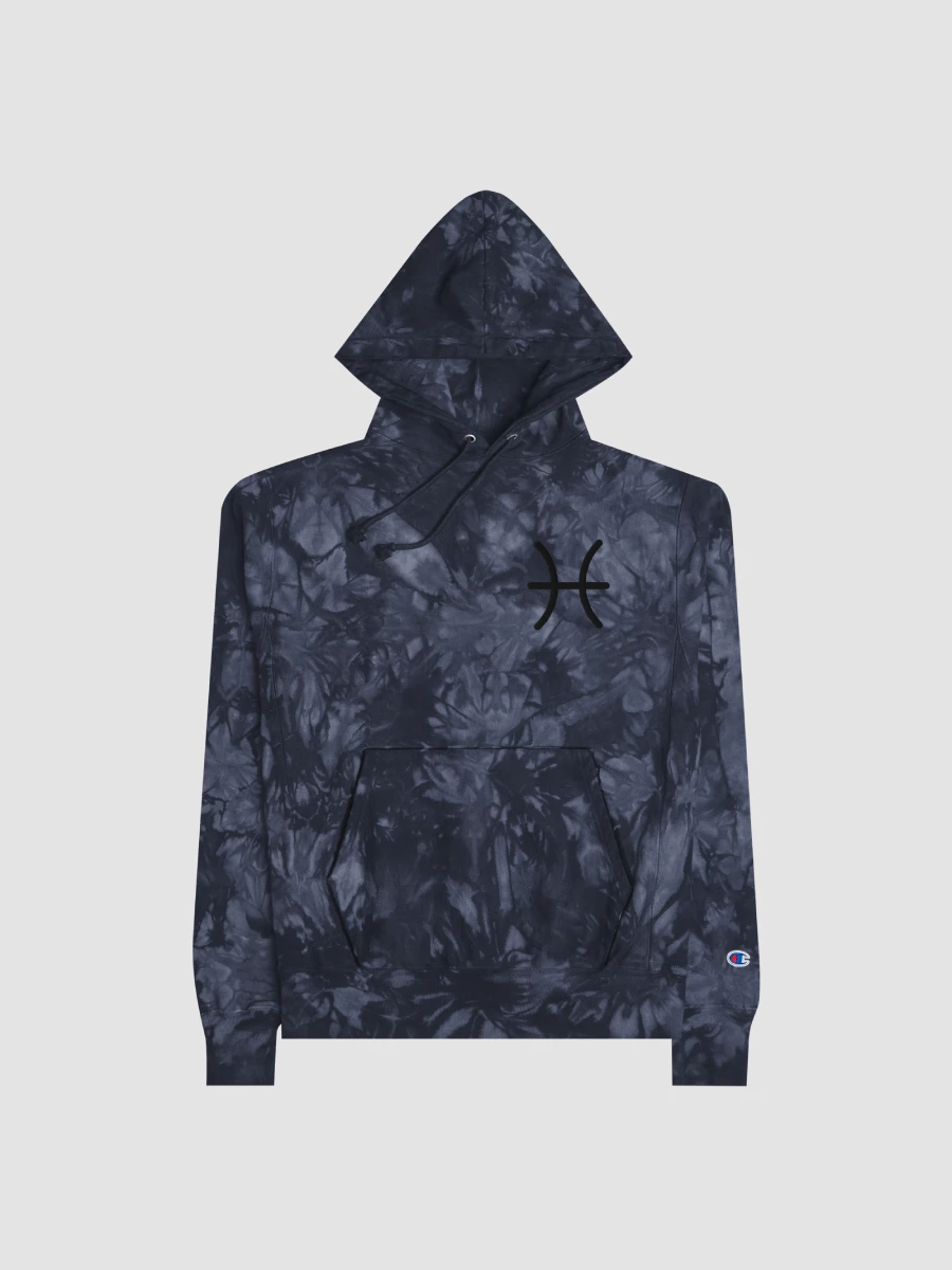 Pisces Navy Champion Tie Dye Hoodie product image (1)