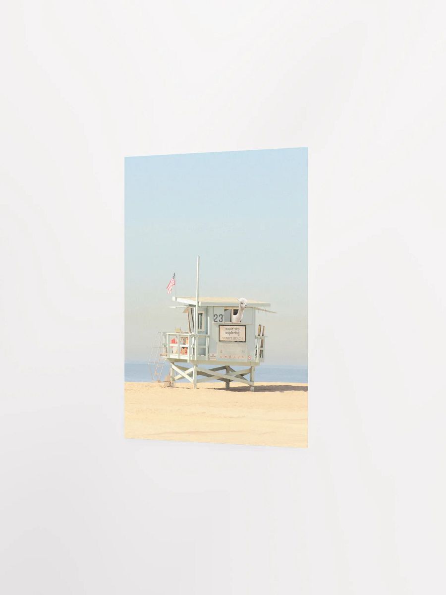 Never Stop Exploring Venice Beach Alpaca Lifeguard Tower Poster product image (21)