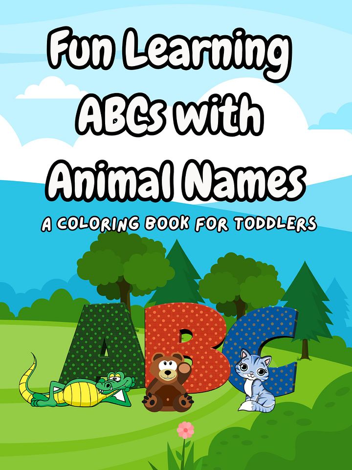 Fun Learning ABCs with Animal Names: Coloring Book for Toddlers-Easy Alphabet Letters and Animal Facts product image (1)