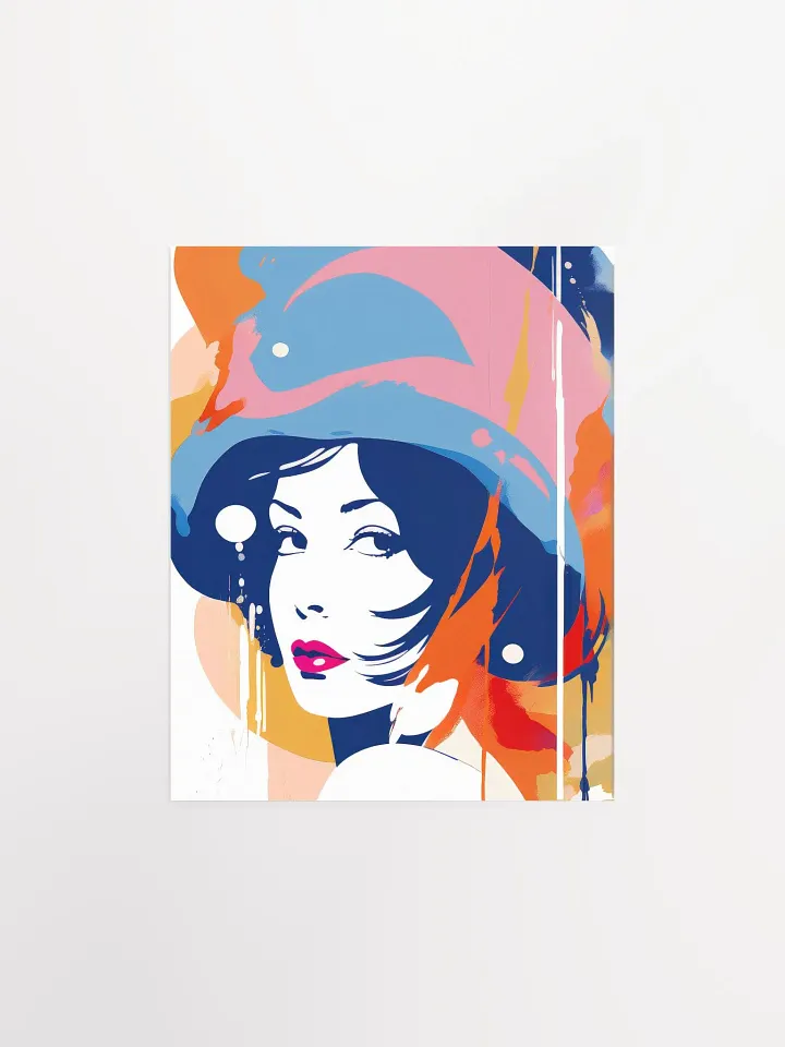 Abstract Woman v7 - Vintage Style Poster - Girly - Small and Standard Sizes - 8x10-11x14-12x16-16x20 Inches product image (4)