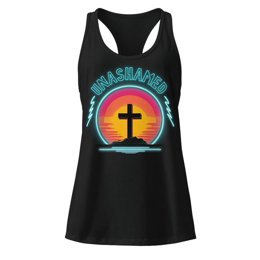 Unashamed Neon Cross Women Tank Top - Next Level Racerback fit product image (1)