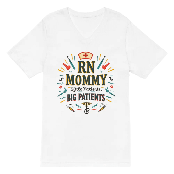RN MOMMY Little Patients BIG PATIENTS V-Neck Tee product image (2)