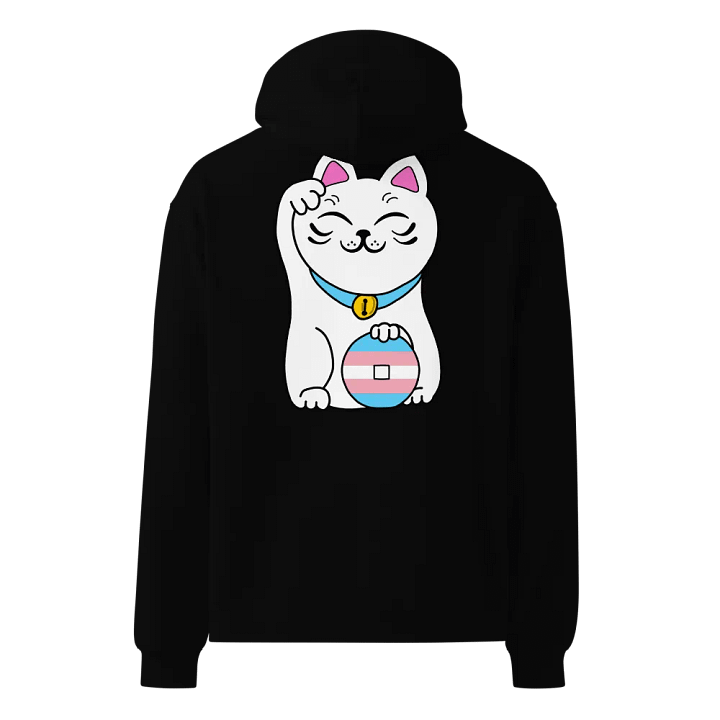Maneki neko transgender pride hoodie product image (2)