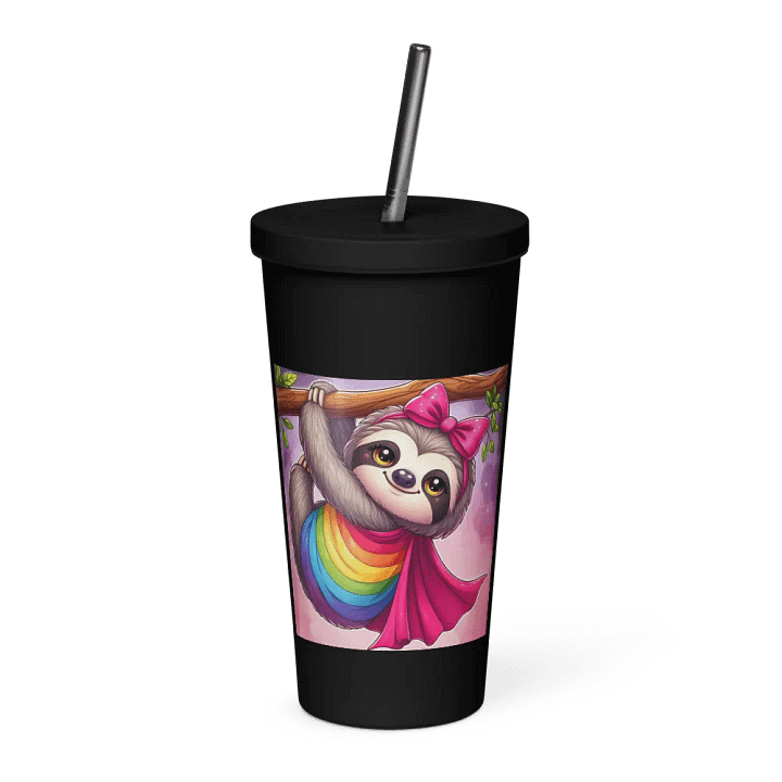 PRIS- SLEEPY SOCIALIST PRIDE -Insulated Tumbler with a Straw product image (1)