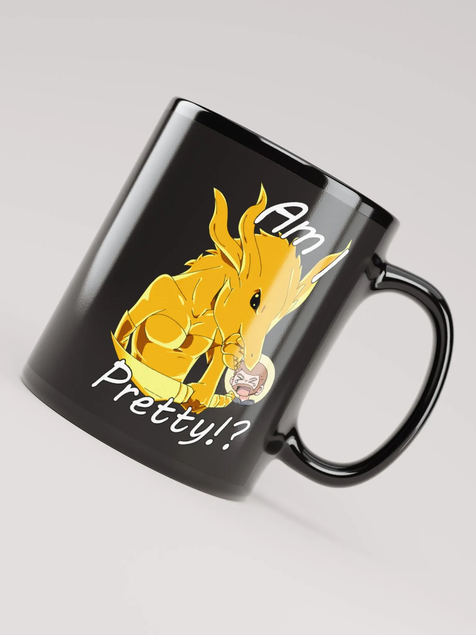 Dragon Humor Black Glossy Mug product image (4)