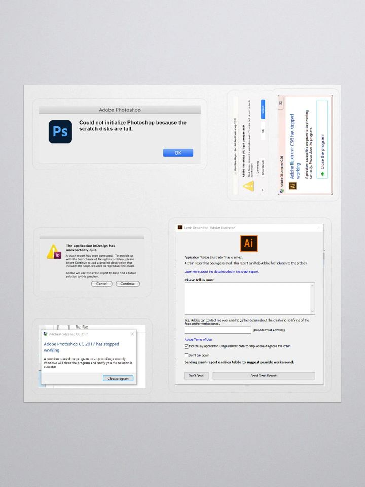 Adobe Crashed Stickers product image (1)