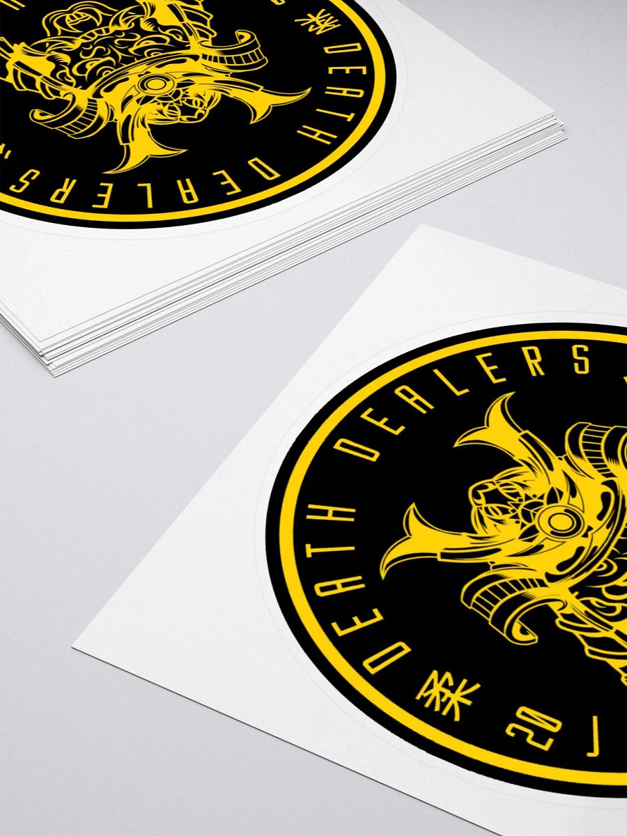 Death Dealers - Round Logo (Black And Yellow) Sticker product image (5)