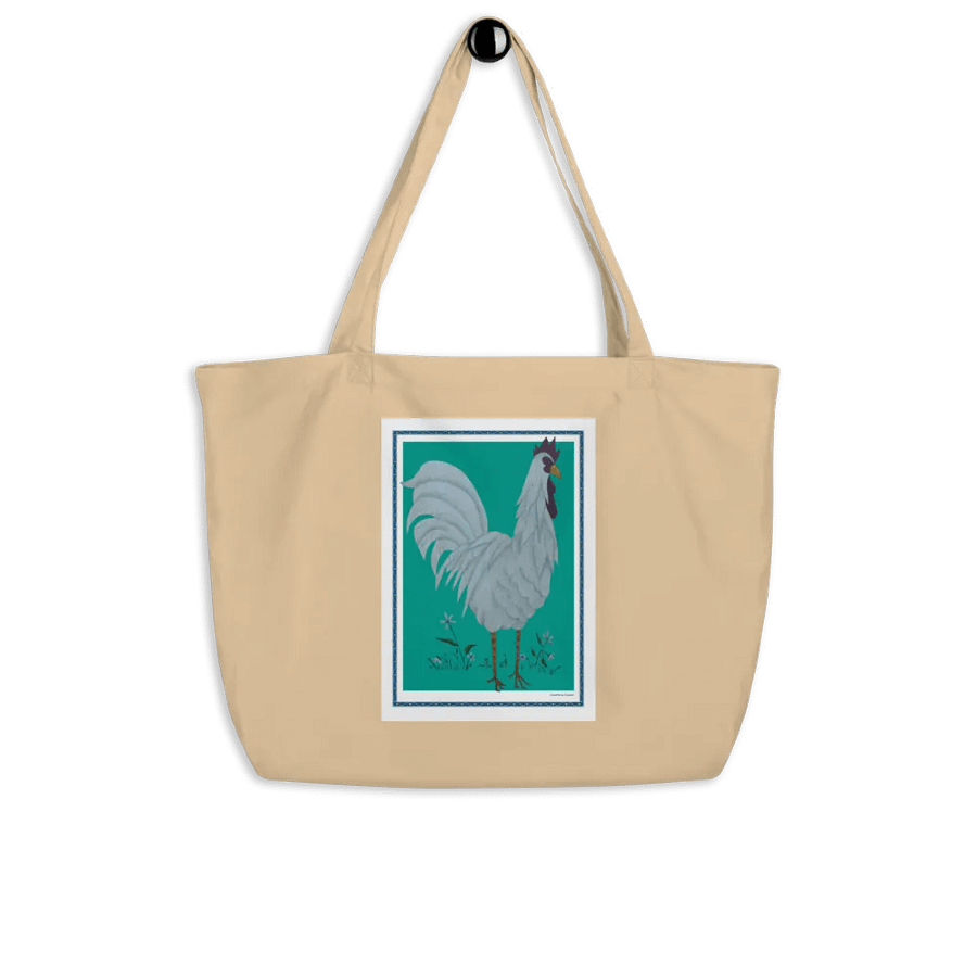 Eco Friendly Tote Bag with Chicken and Green Background product image (4)