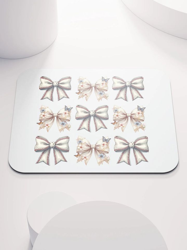 Spring Bows Baseball Floral Fantasy Mouse Pad product image (2)