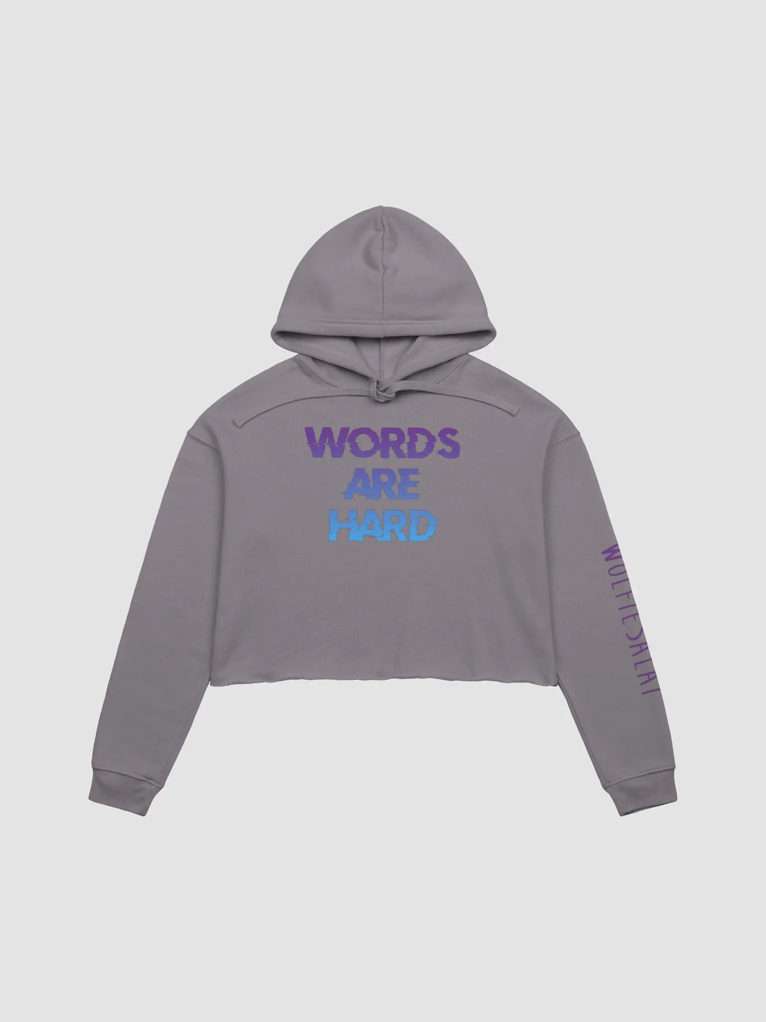 Words Are Hard Crop Top Hoodie product image (1)