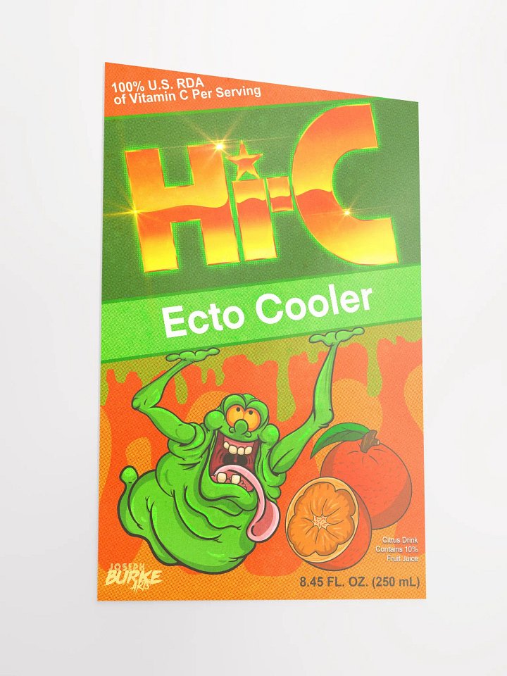 Hi-C Ecto Cooler Reissue Juice Box Poster 12x18 Fine Art Print product image (2)