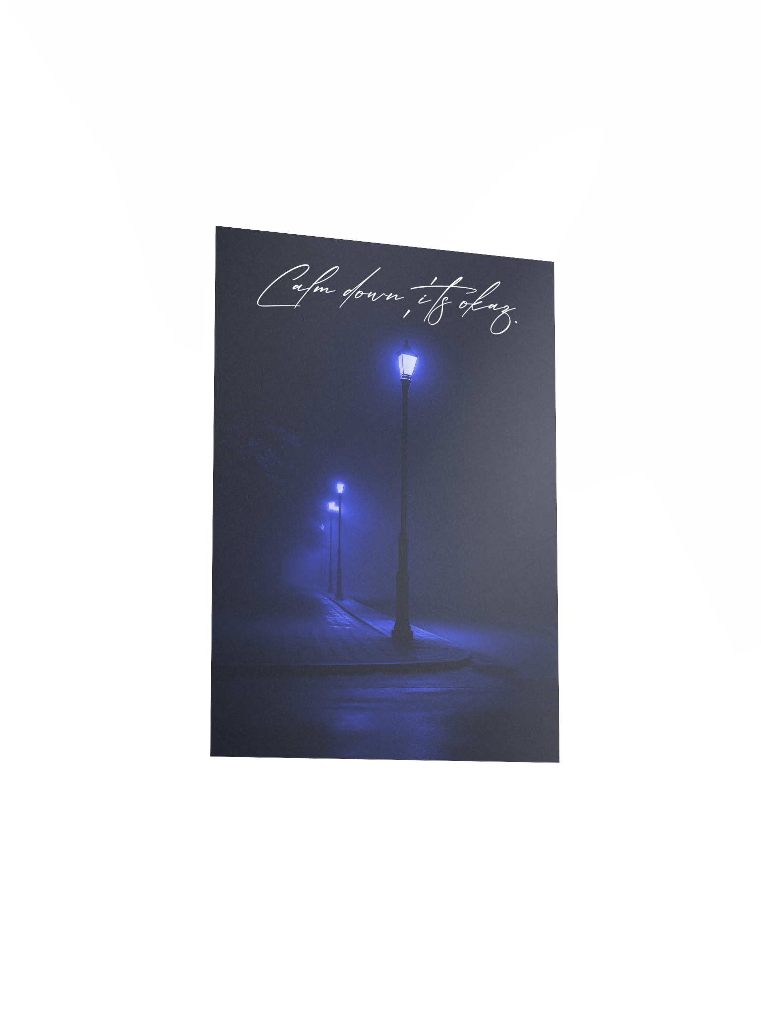 "Calm Down" Handwritten Matte Poster product image (14)