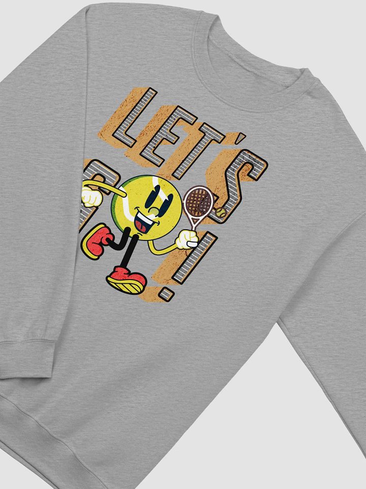 Lets Go Mascot Tennis Ball Vintage Character Crewneck Sweatshirt product image (20)