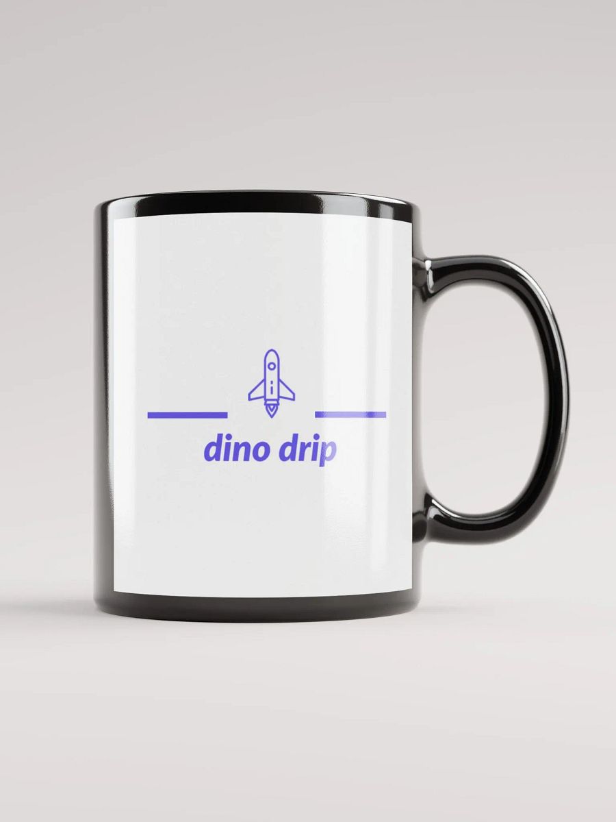 Dino Drip black glossy mug product image (2)