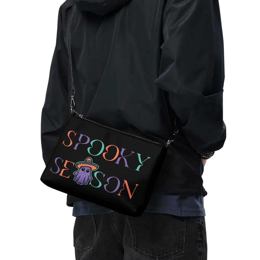 Spooky Season Sombrero Ghost Colorful Flip-Sided Faux Leather Crossbody Bag product image (11)
