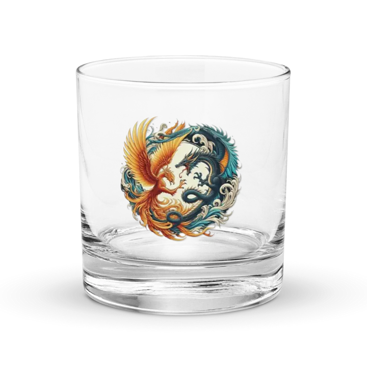Phoenix vs Dragon Rocks Glass product image (1)