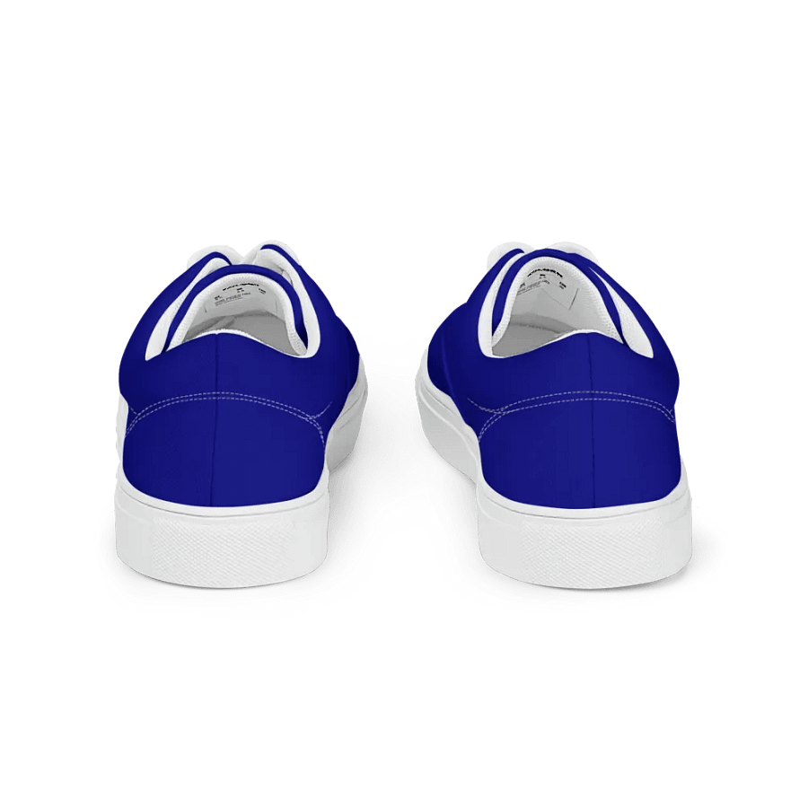 Men's Navy Blue Lace-Up Canvas Shoes product image (3)