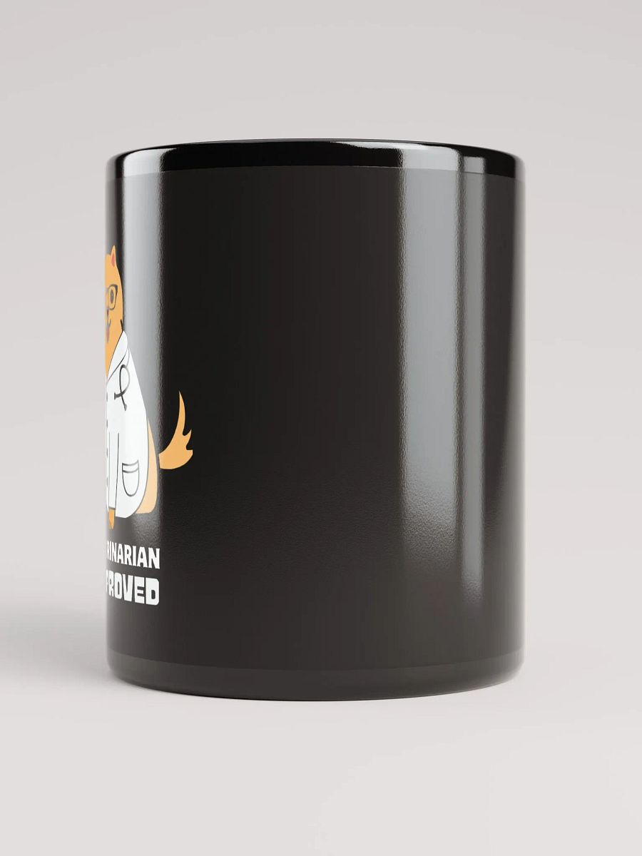 "Veterinarian approbed" black glossy mug product image (5)