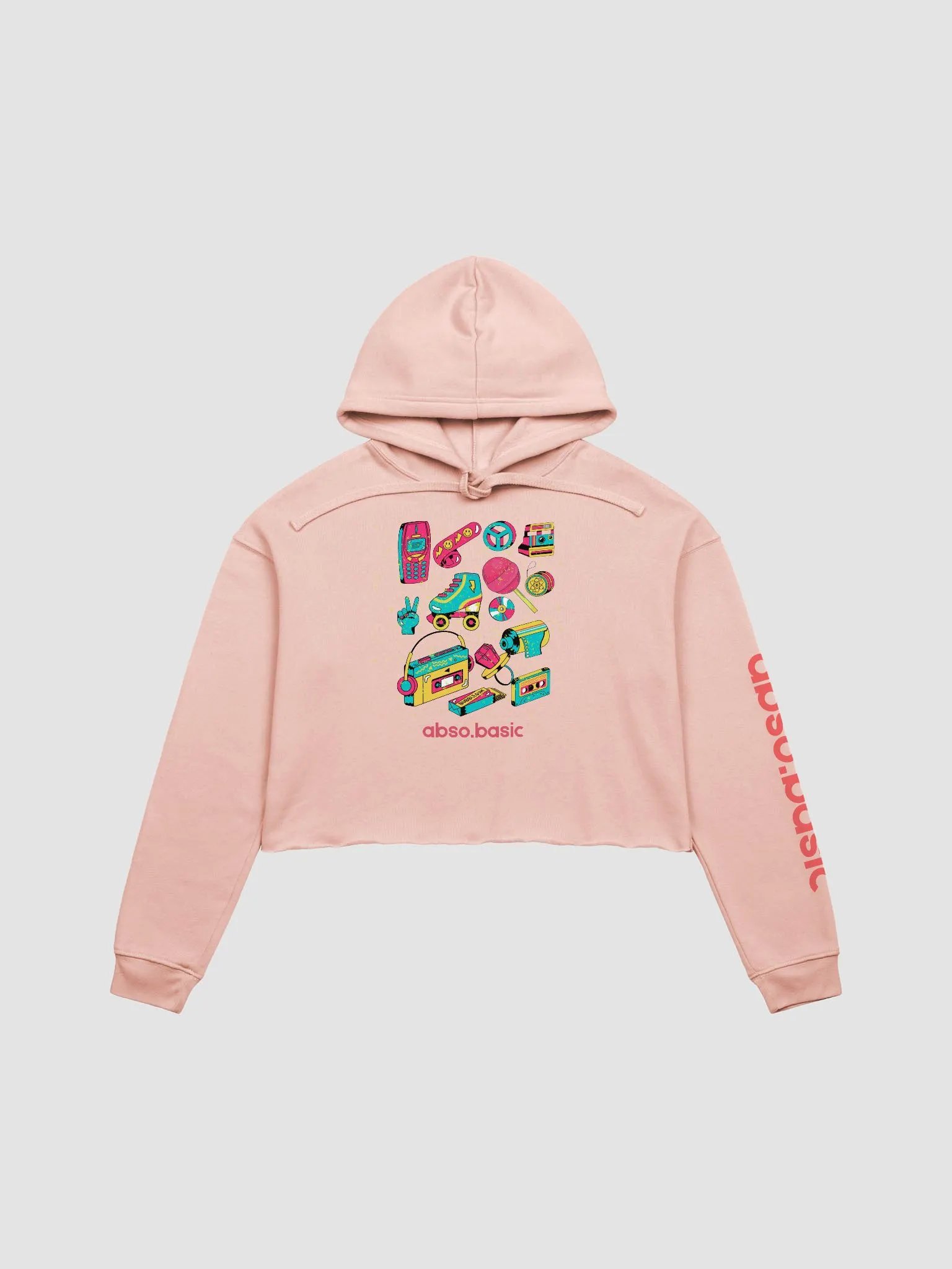 Retro Vibes Illustrated Crop Hoodie product image (6)