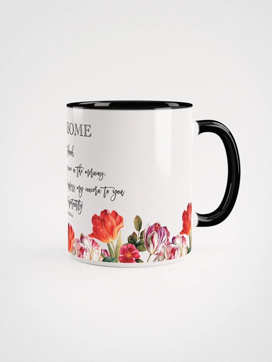 'Winsome' Psalm 5:3 Personalized Floral Glossy Mug product image (4)