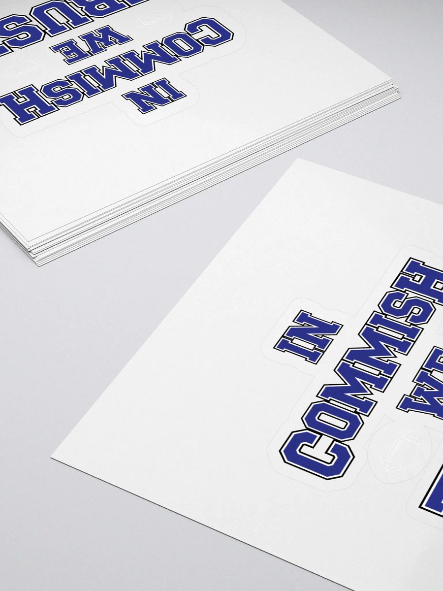 In Commish We Trust Square Sticker product image (4)