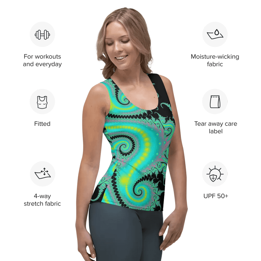 Fractal women's tank top - Candyfloss Confection product image (4)