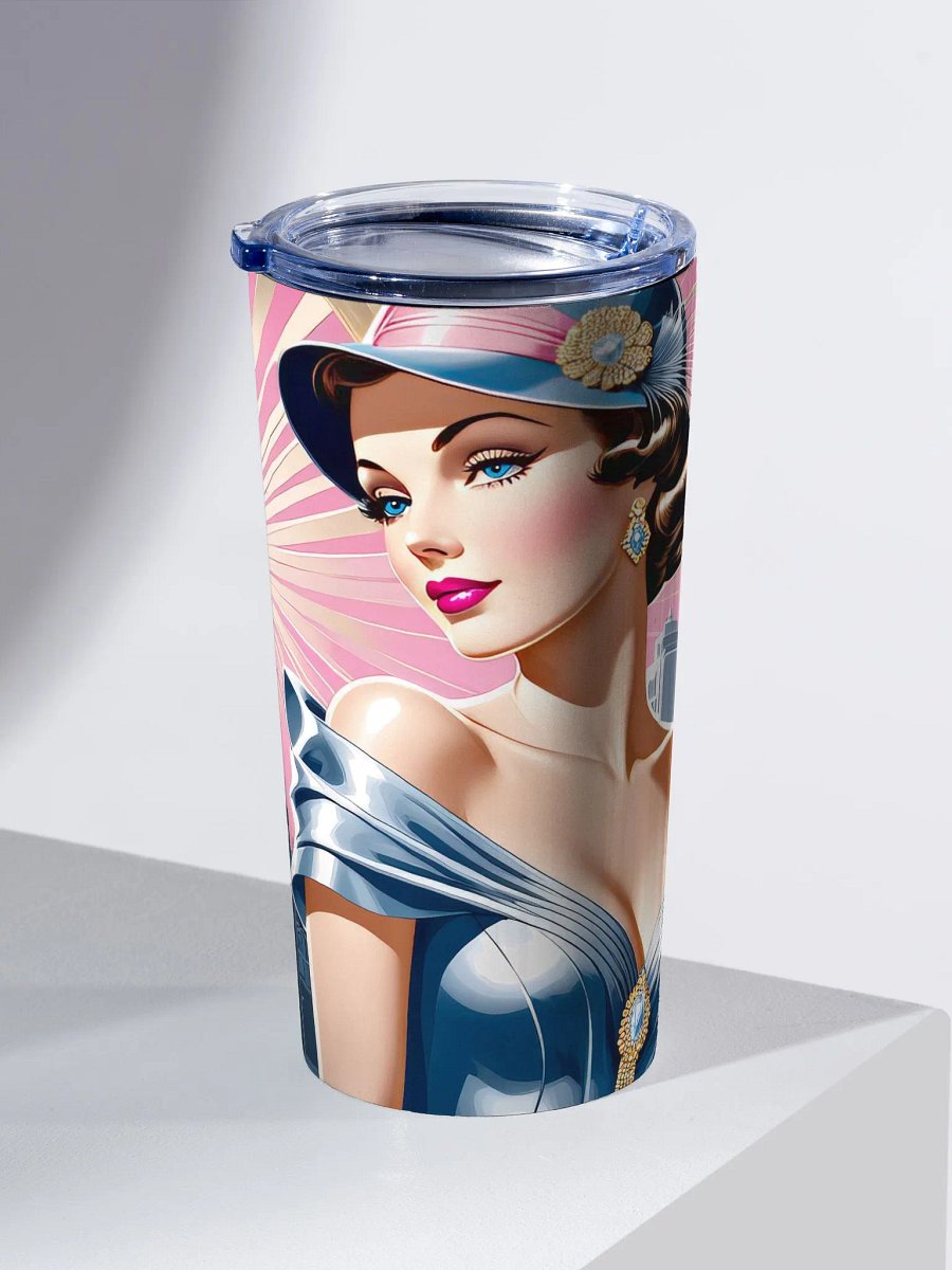 Art Deco Flapper Girl 20 oz Stainless Steel Tumbler - v1 product image (3)