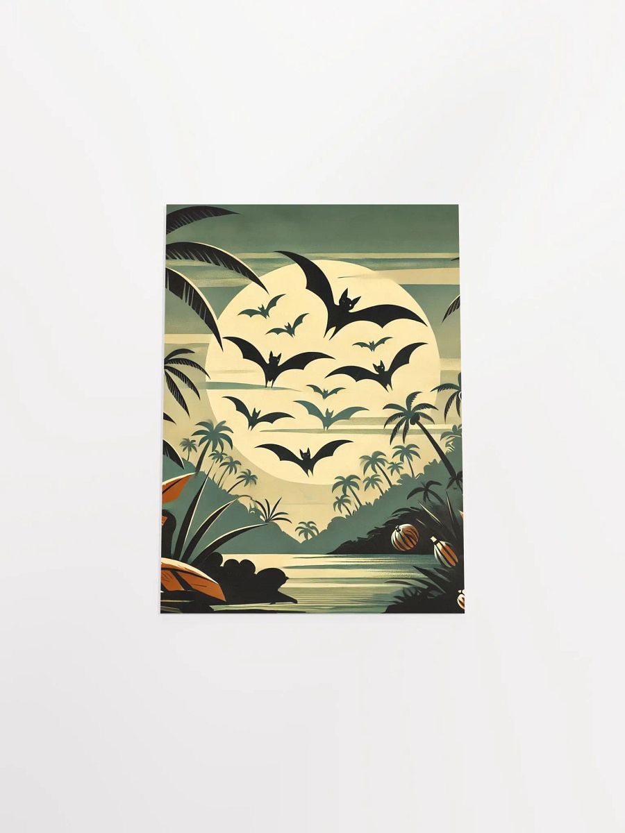 Halloween Moonlit Tropical Bats Premium Prints and Posters product image (31)
