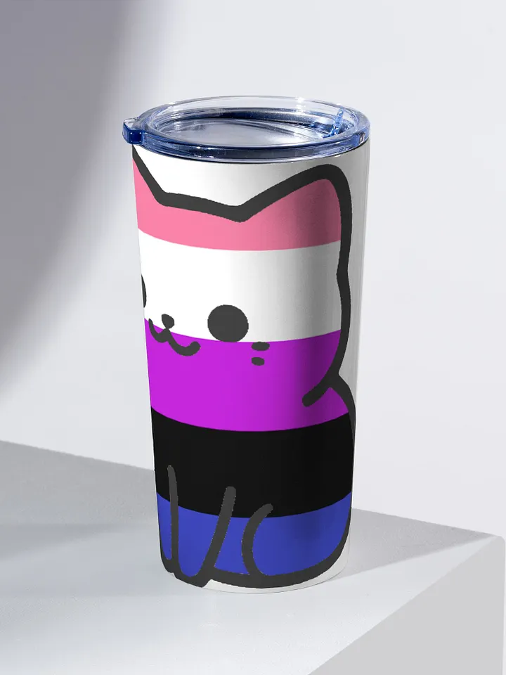 Genderfluid Pride Kitty Tumbler Cup product image (2)