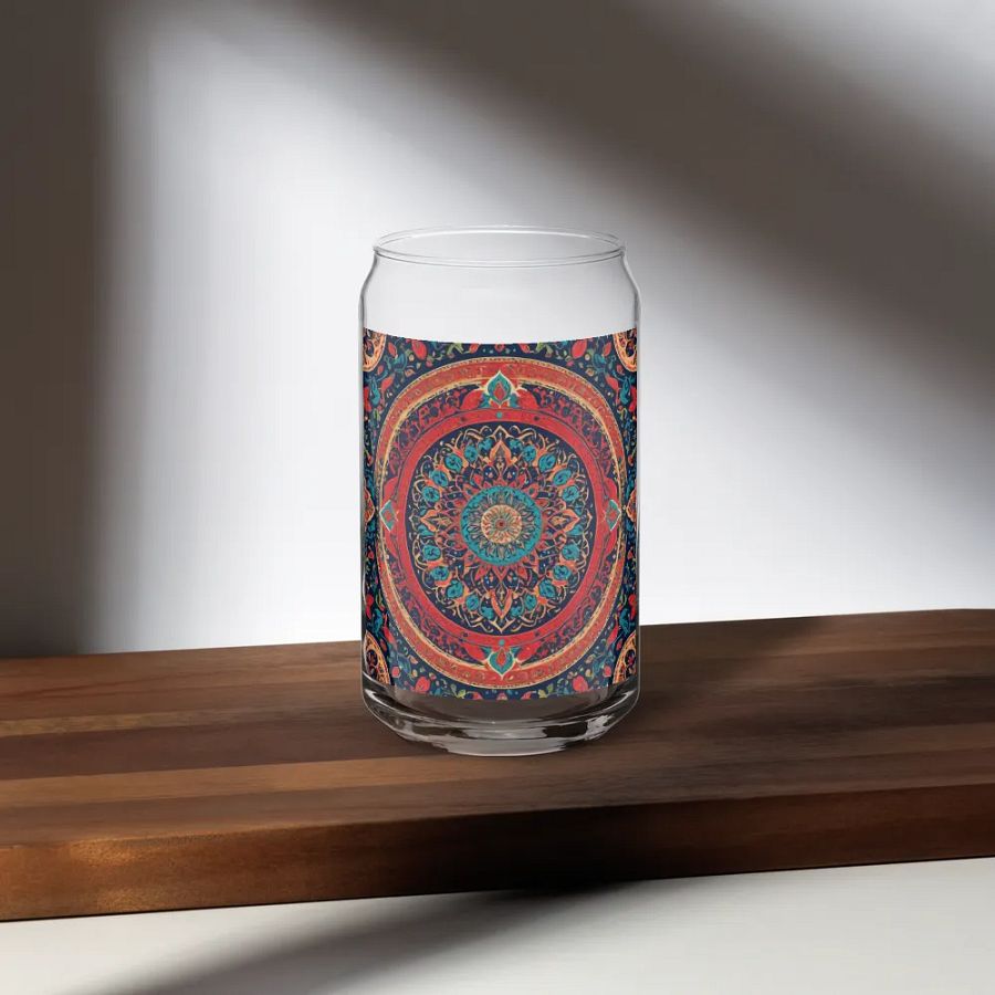 Glass with Persian Carpet Design Mix of Beautiful Colors product image (35)