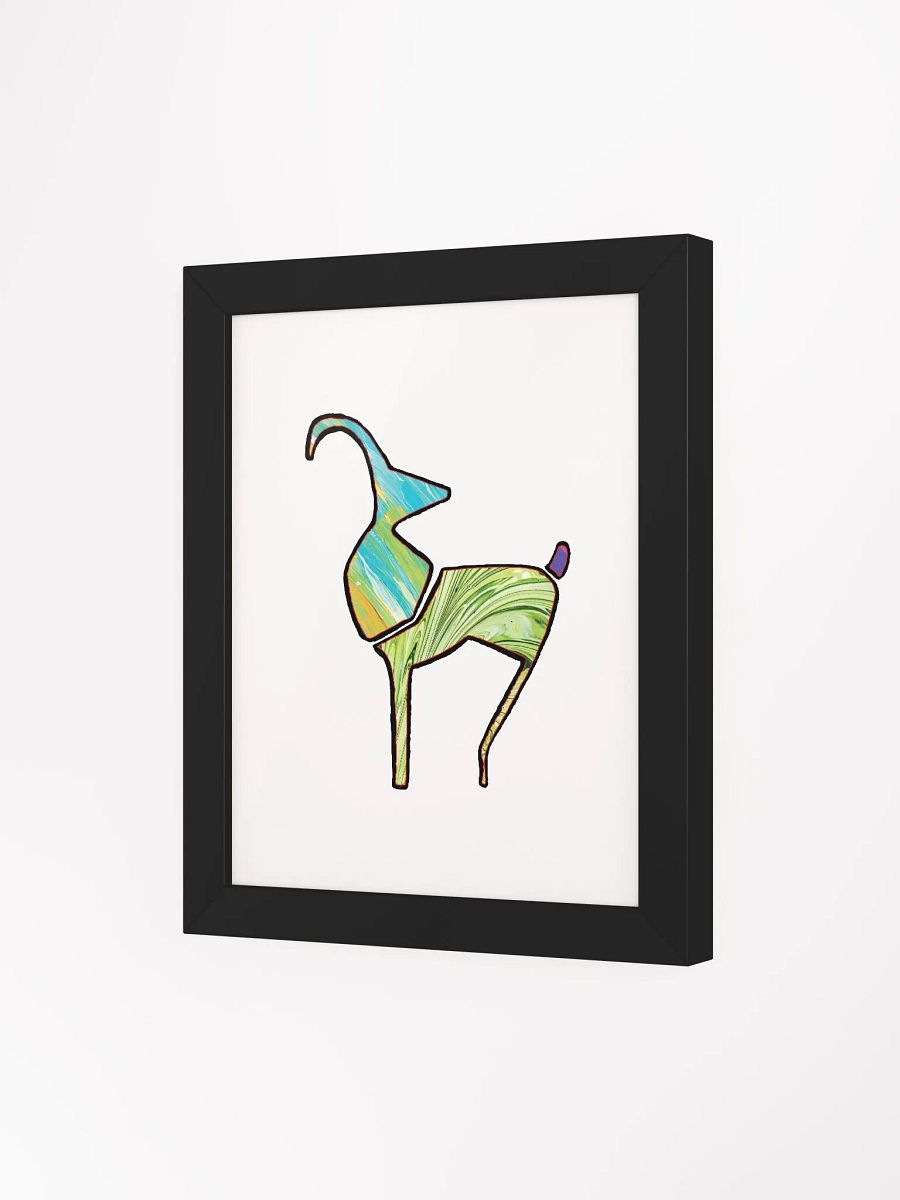 African Art Colorful Animal Silhouette Burst Framed Poster product image (18)
