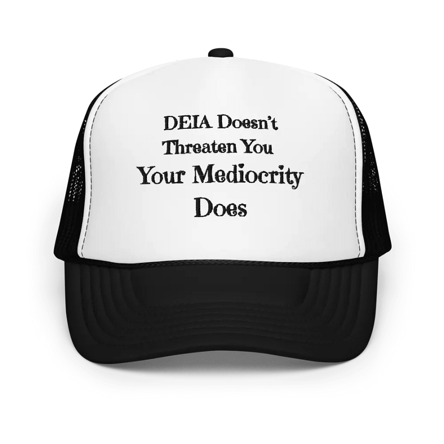 Hands Off DEIA, Mediocrity (words only), Embroidered Trucker Hat product image (1)
