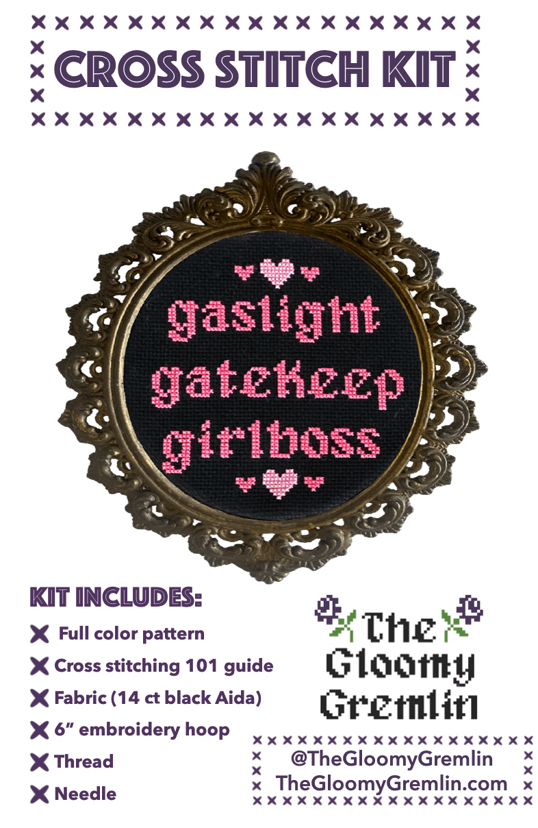 Gaslight Gatekeep Girlboss - Cross Stitch Kit product image (2)