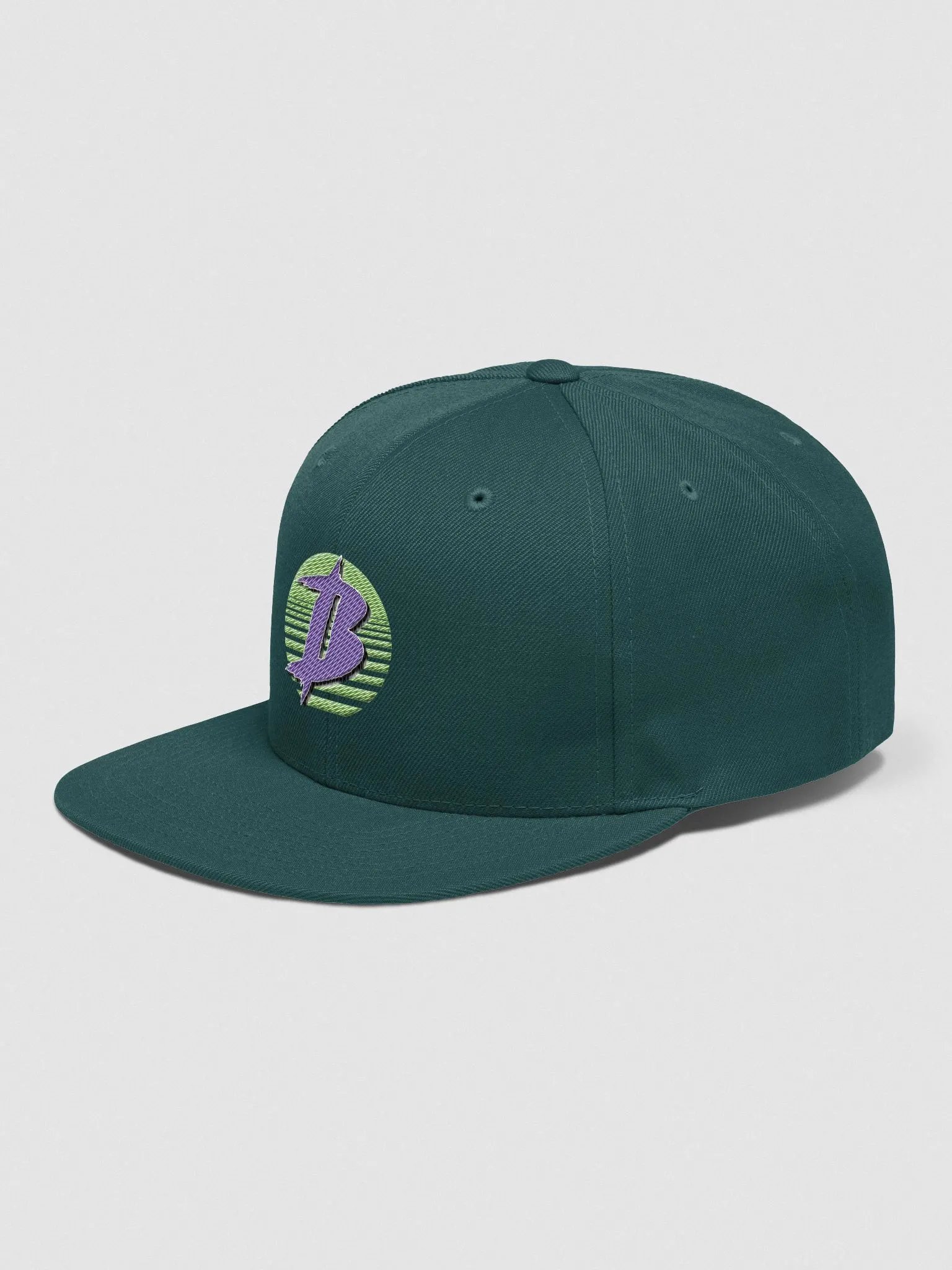 Brandocious B - Green and Purple - Wool Blend Snapback Cap product image (2)