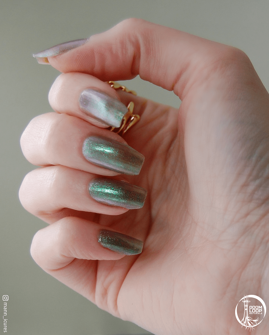 WORD VOMIT - Green Shimmer Silver Plum Shifty Nail Polish product image (4)