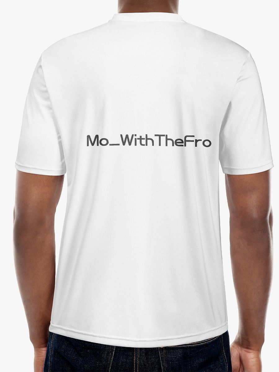 Mo_WithTheFro white T-shirt black logo, (synthetic polyester) product image (2)