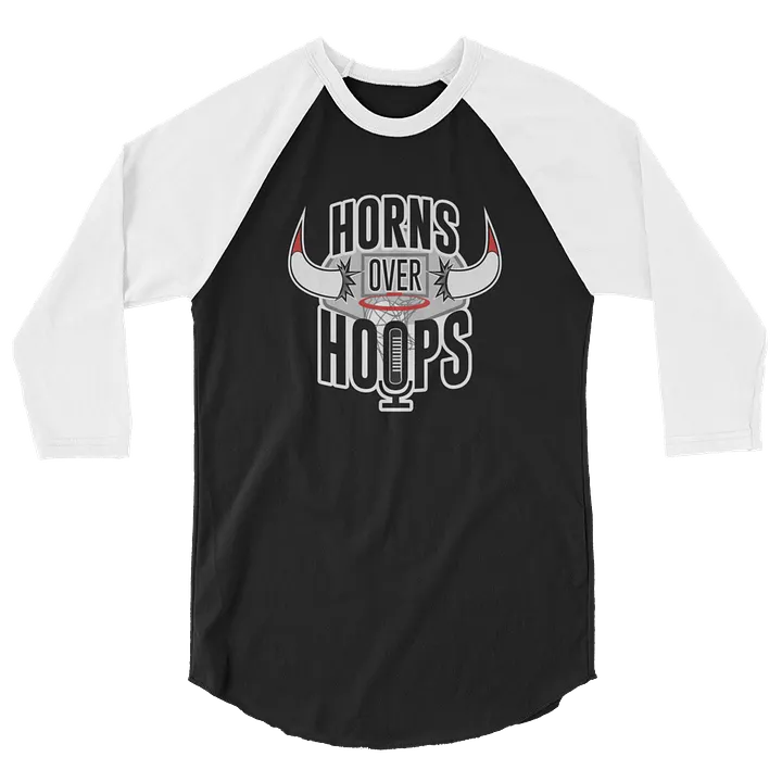Horns Over Hoops Basketball Raglan Tee product image (2)