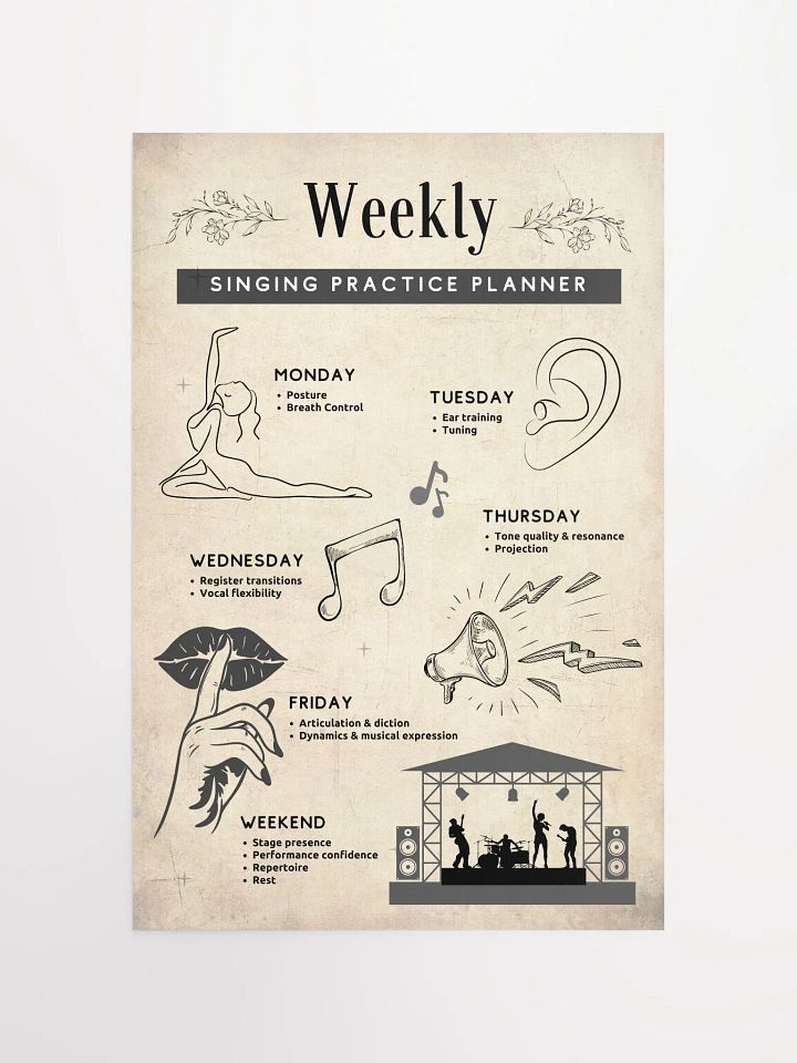 Singing Practice Planner 12'' x 18'' product image (1)